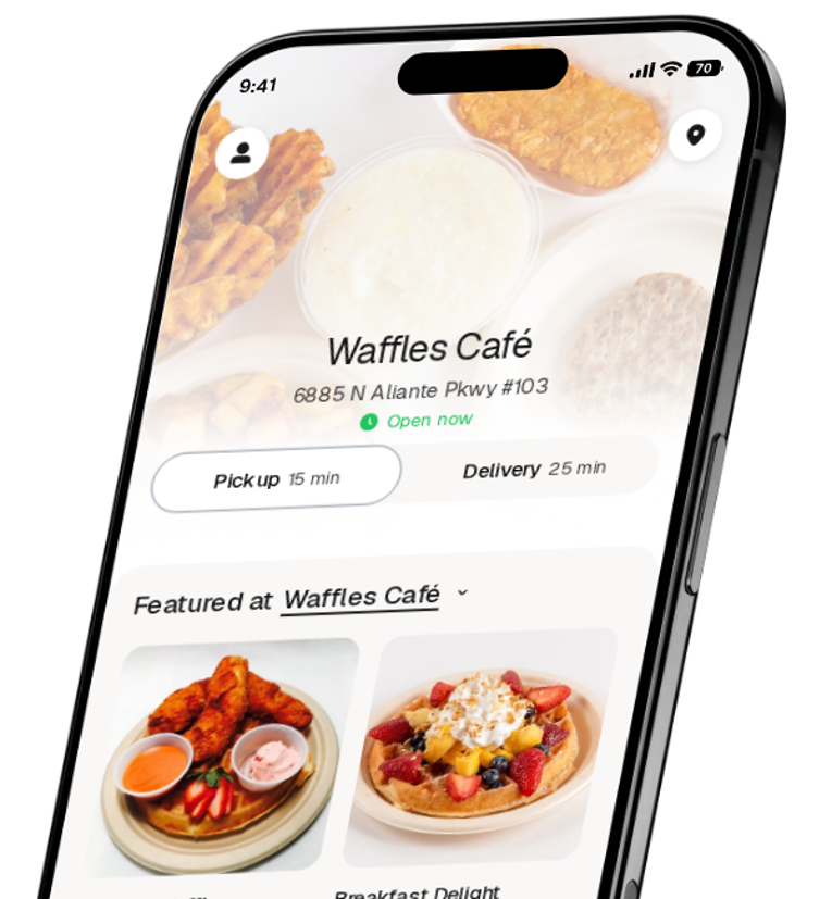 Waffles Café app preview